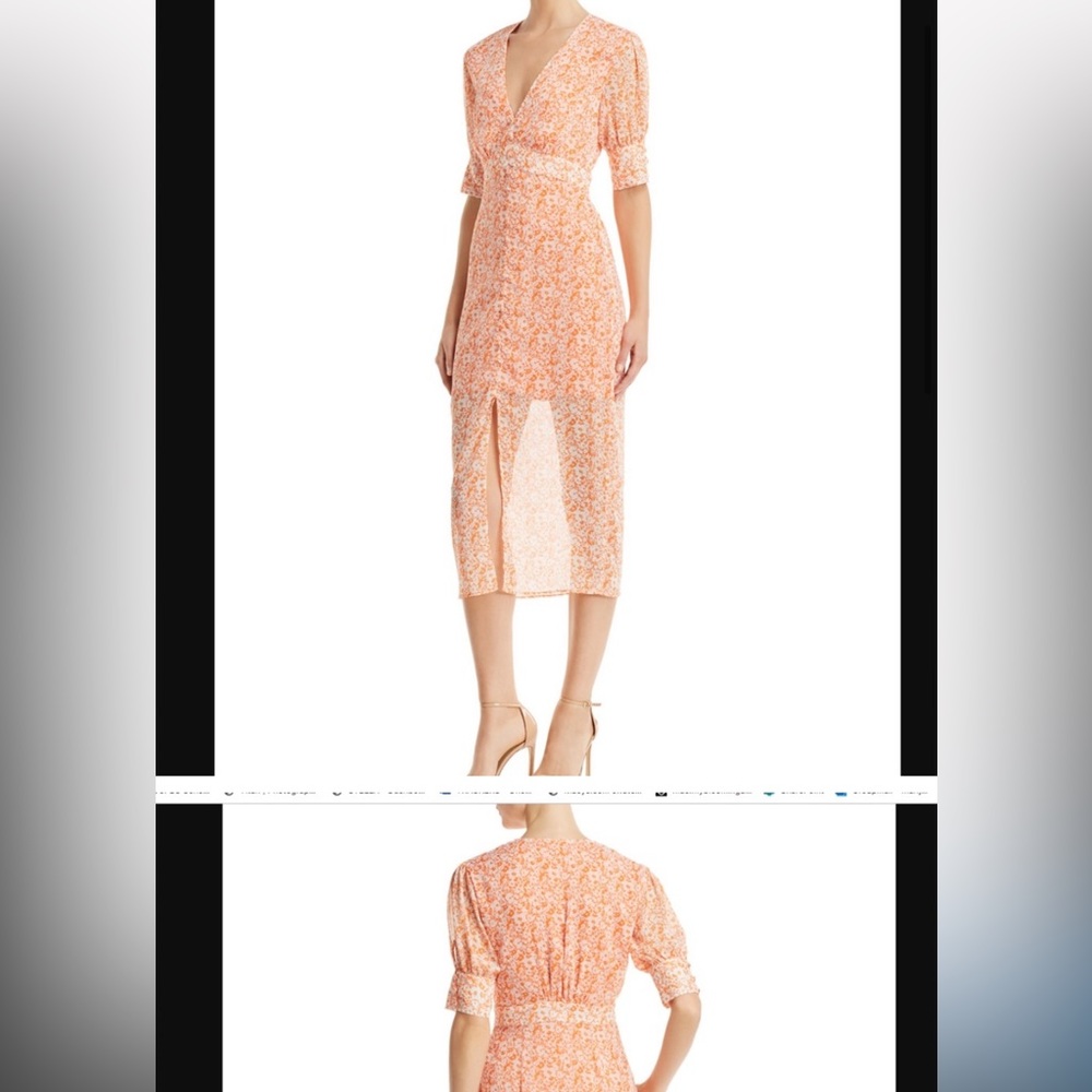 The East Order Peaches Floral Midi Dress
